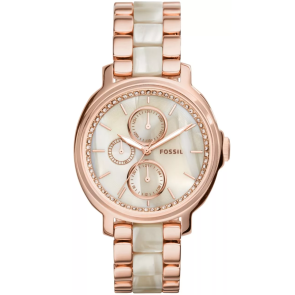 Watch strap Fossil ES3890 Stainless steel Rosé 18mm